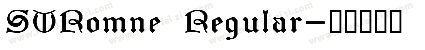SWRomne Regular字体转换